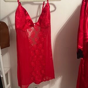 Frederick's of Hollywood Scarlet Lace Chemise